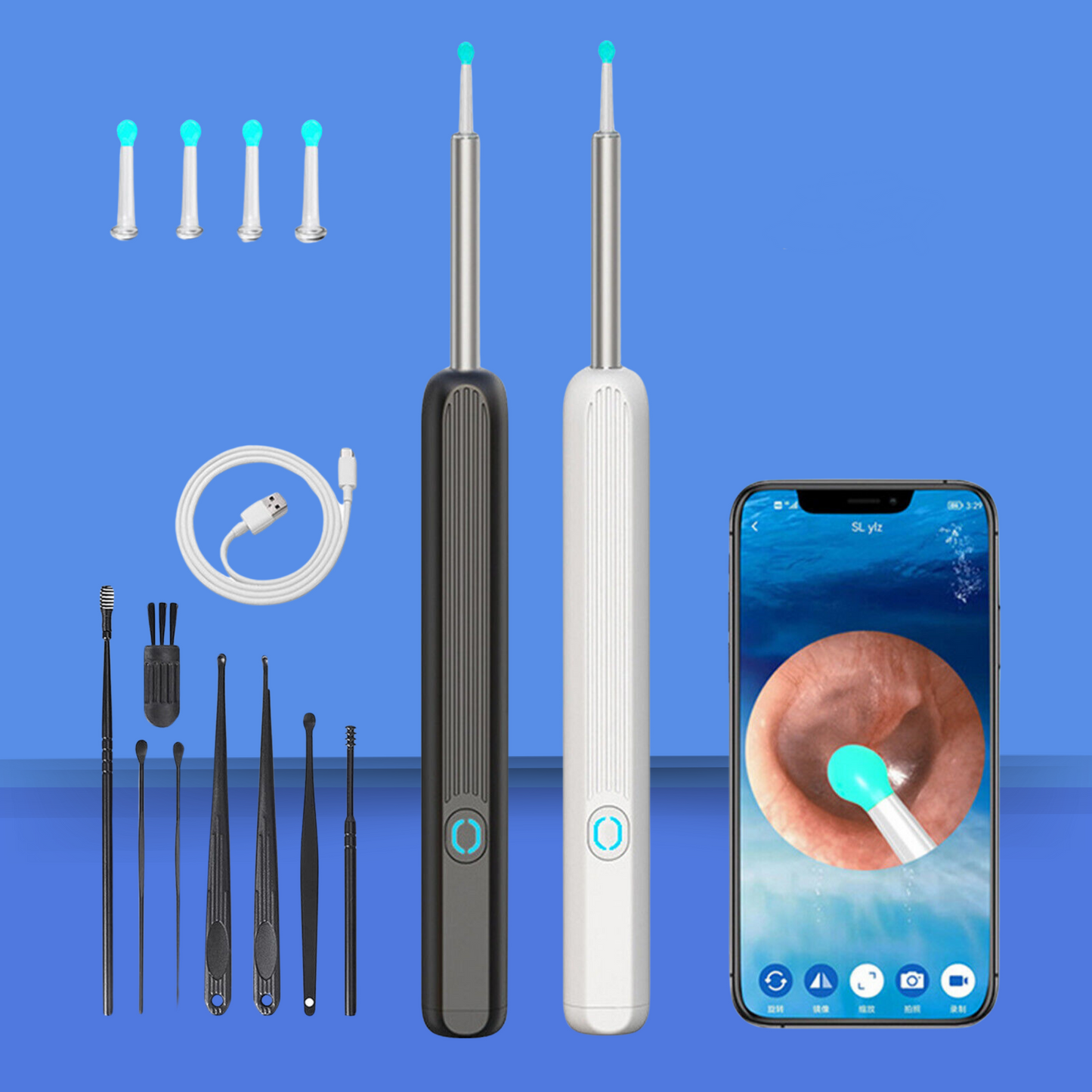 ClearHearVision Wireless Endoscope Otoscope Ear Cleaner With Camera